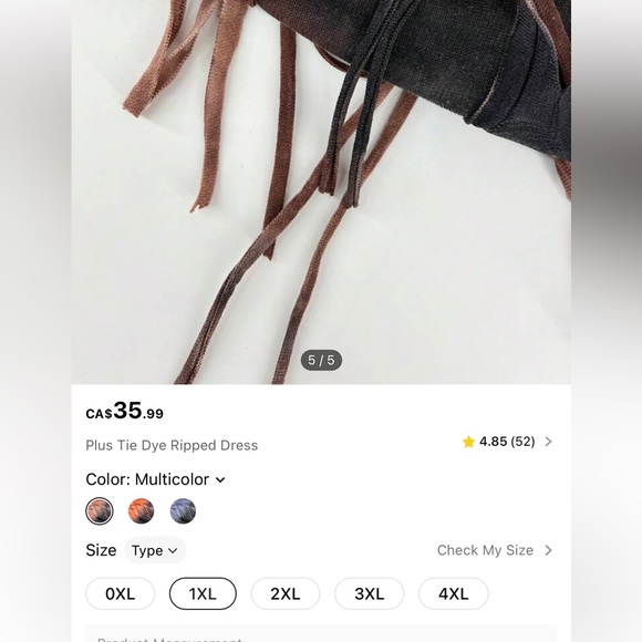 3/25$ long sleeve dress SHEIN size XL / maxi dress / cutout dresses - Picture 7 of 9